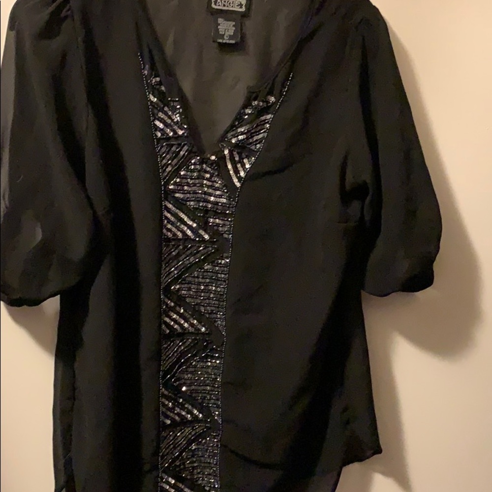 Long black blouse